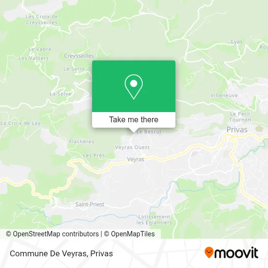 Commune De Veyras map