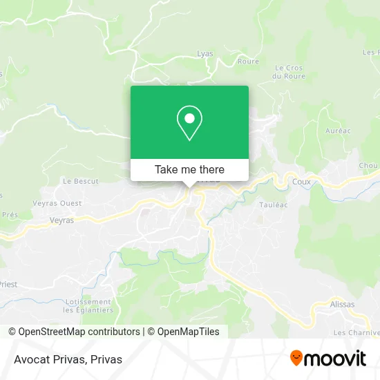 Avocat Privas map