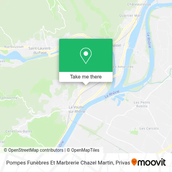 Pompes Funèbres Et Marbrerie Chazel Martin map