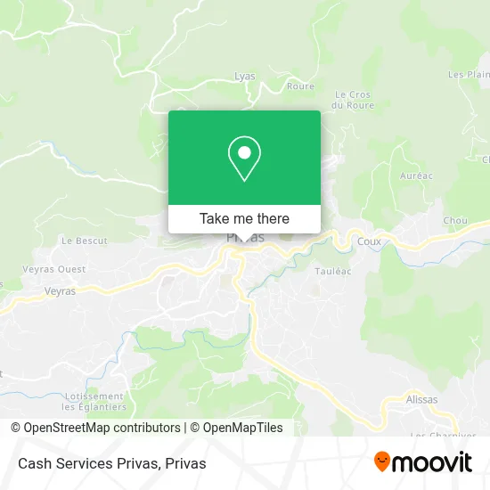 Cash Services Privas map