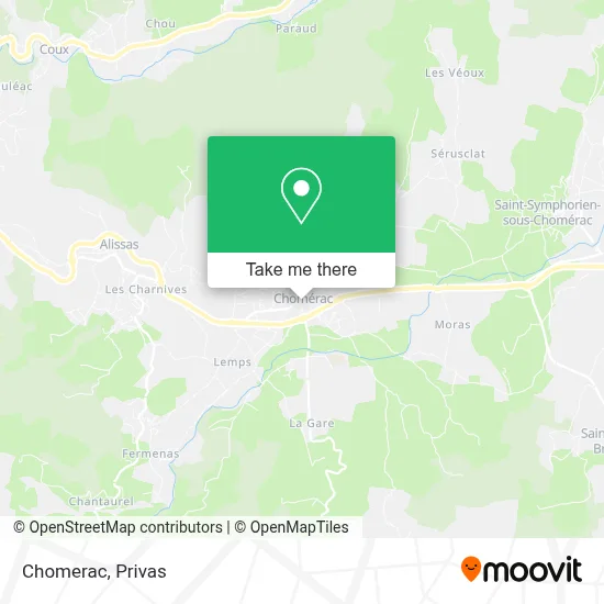 Chomerac map