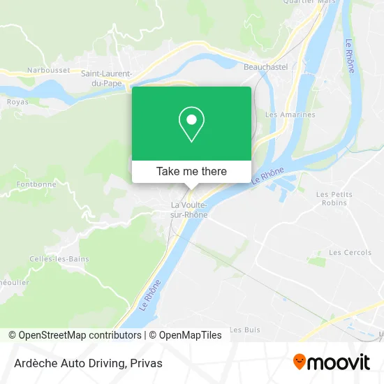 Ardèche Auto Driving map