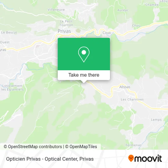 Opticien Privas - Optical Center map