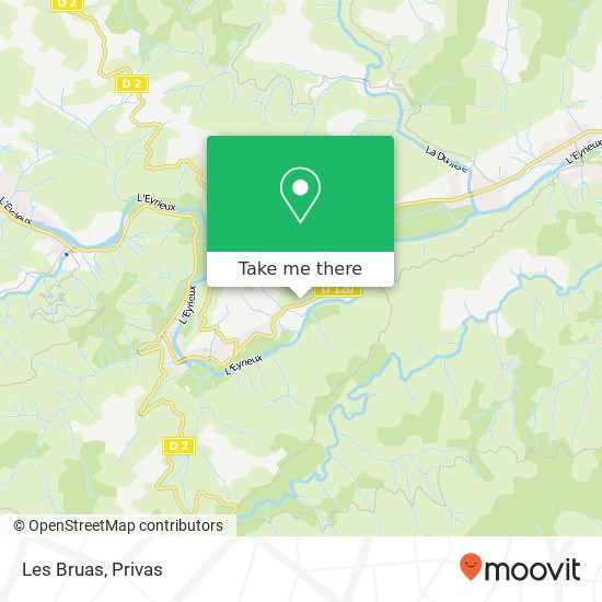 Mapa Les Bruas