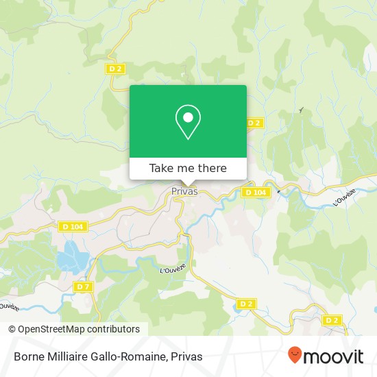 Mapa Borne Milliaire Gallo-Romaine