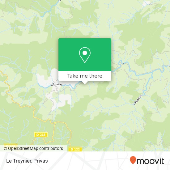 Mapa Le Treynier