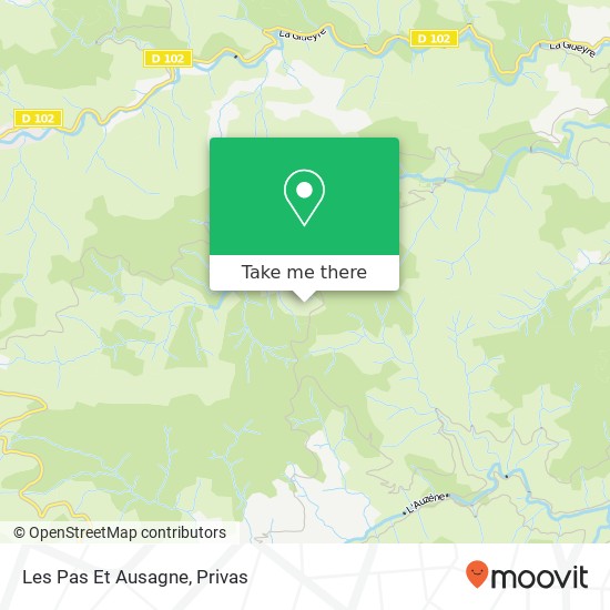 Les Pas Et Ausagne map