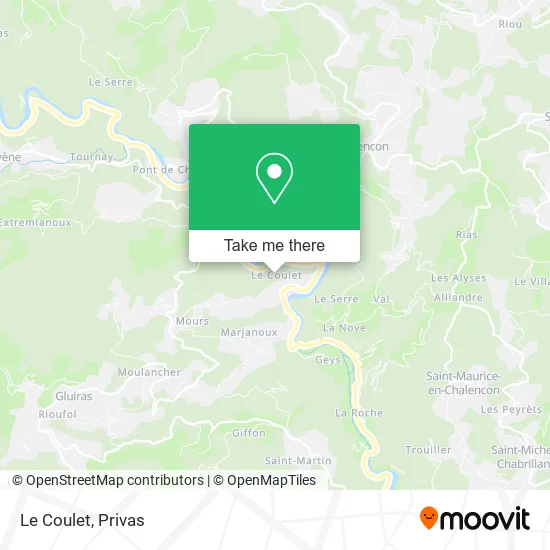 Le Coulet map