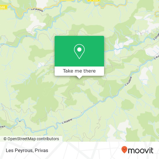 Les Peyrous map