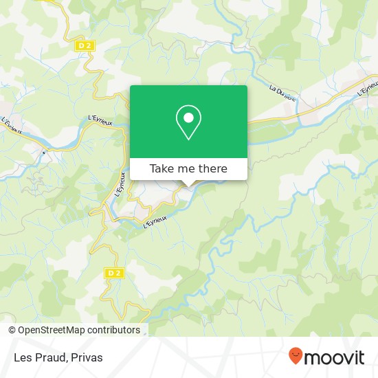 Mapa Les Praud