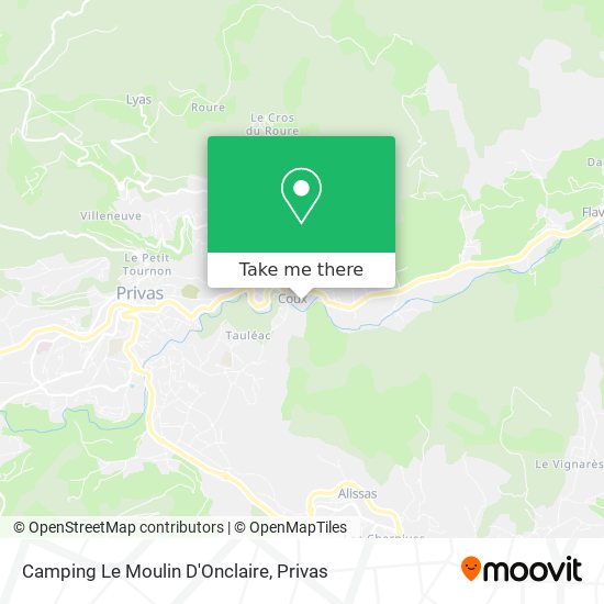 Camping Le Moulin D'Onclaire map