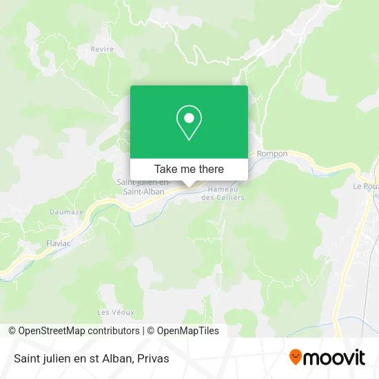 Saint julien en st Alban map