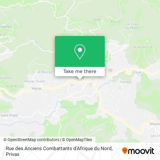 Rue des Anciens Combattants d'Afrique du Nord map