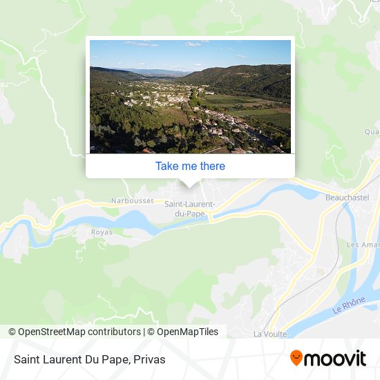 Mapa Saint Laurent Du Pape