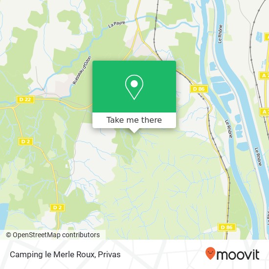 Camping le Merle Roux map