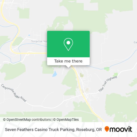 Seven Feathers Casino Truck Parking map