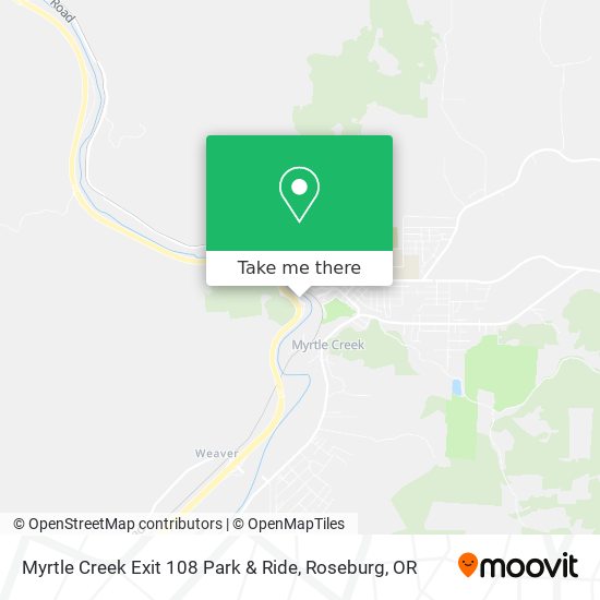 Mapa de Myrtle Creek Exit 108 Park & Ride