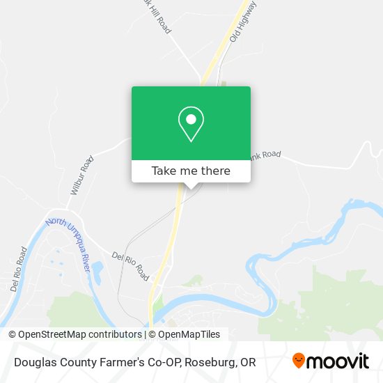 Douglas County Farmer's Co-OP map