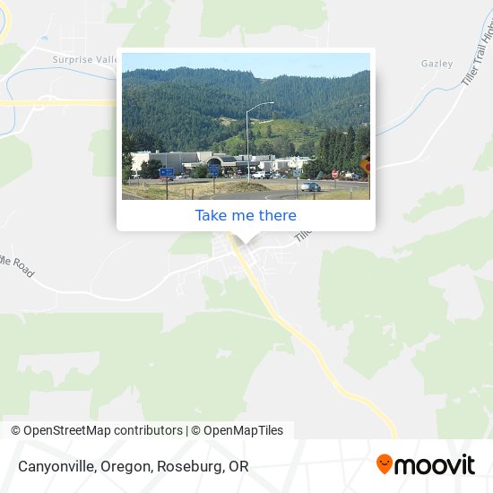 Canyonville, Oregon map