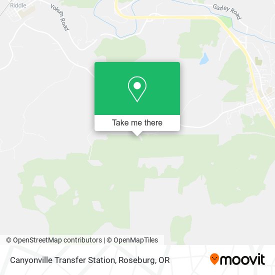 Mapa de Canyonville Transfer Station