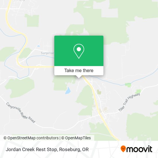 Jordan Creek Rest Stop map