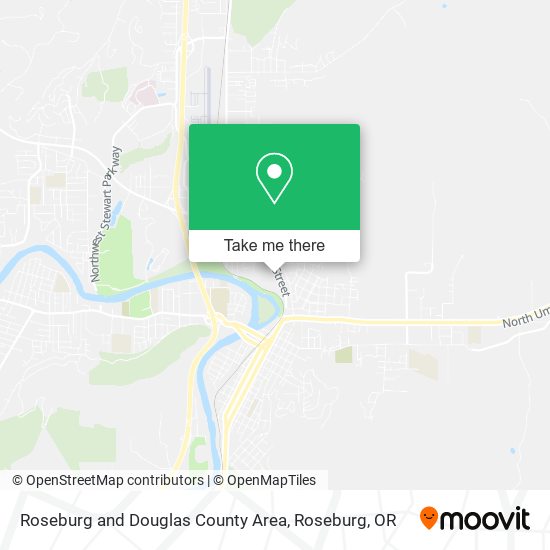 Roseburg and Douglas County Area map