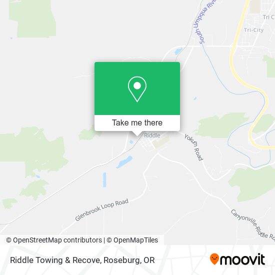 Riddle Towing & Recove map