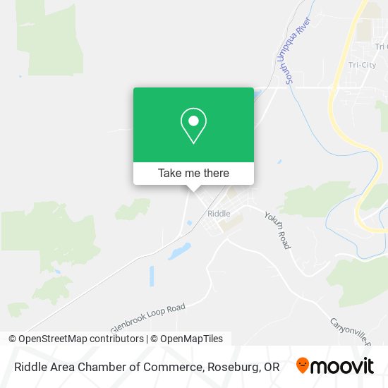 Mapa de Riddle Area Chamber of Commerce