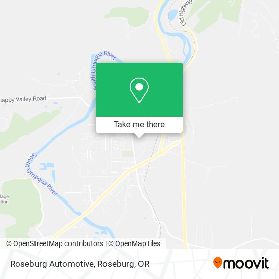 Roseburg Automotive map