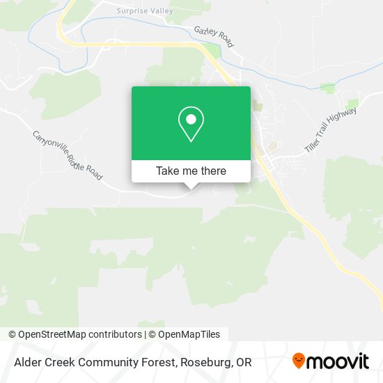 Mapa de Alder Creek Community Forest