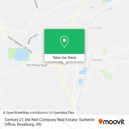 Century 21 the Neil Company Real Estate- Sutherlin Office map