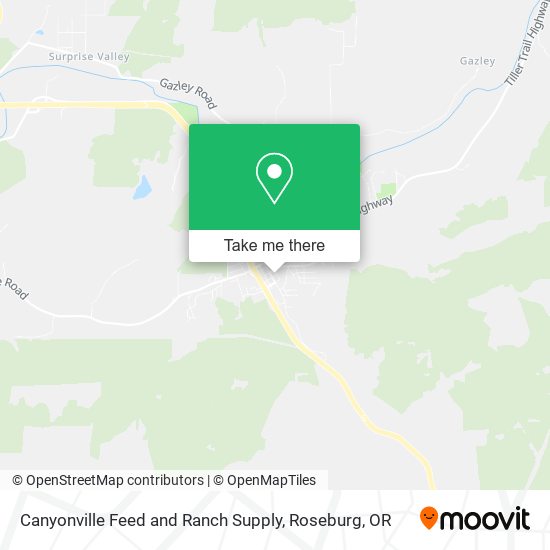 Mapa de Canyonville Feed and Ranch Supply