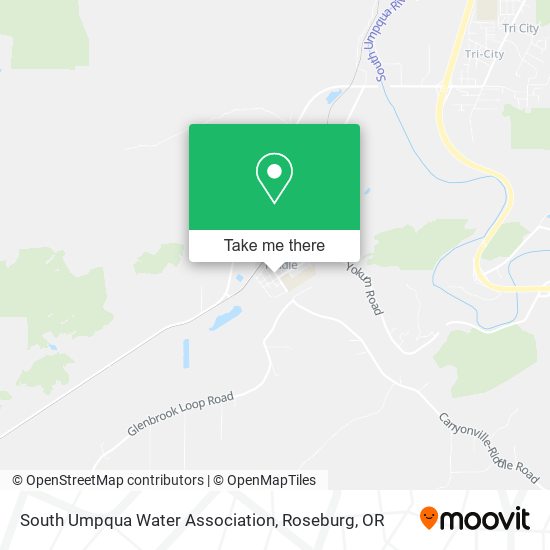South Umpqua Water Association map