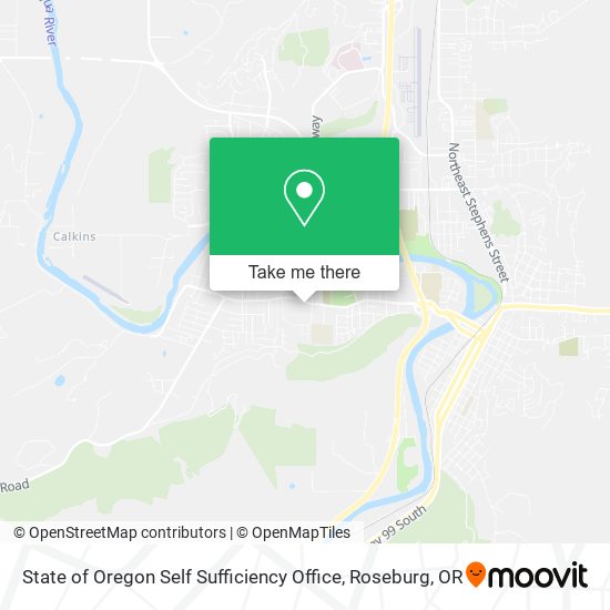 State of Oregon Self Sufficiency Office map