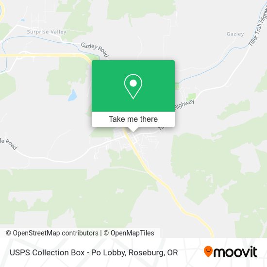 USPS Collection Box - Po Lobby map