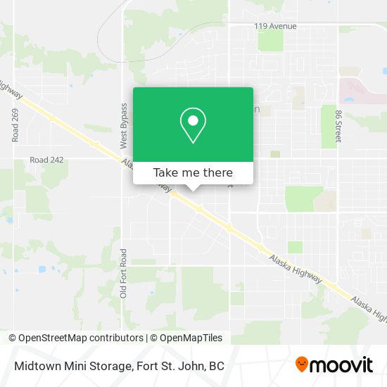 Midtown Mini Storage map