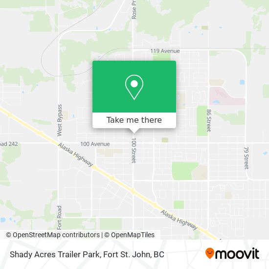 Shady Acres Trailer Park map