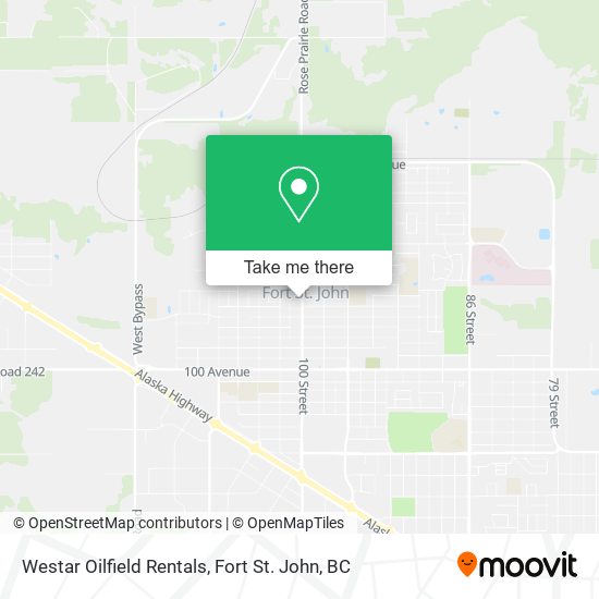 Westar Oilfield Rentals map