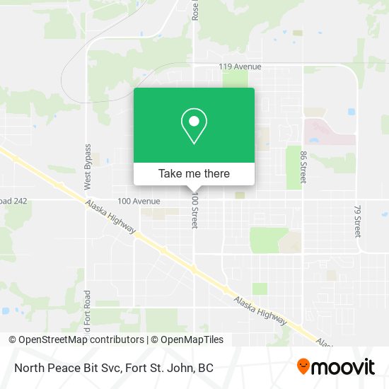 North Peace Bit Svc map