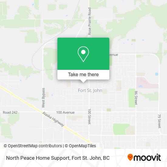 North Peace Home Support map