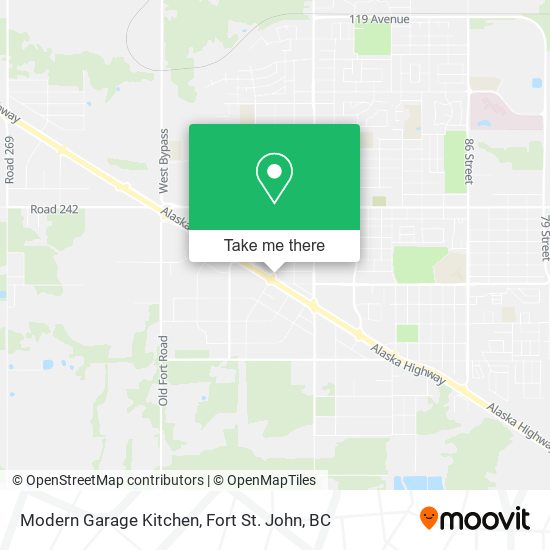 Modern Garage Kitchen map