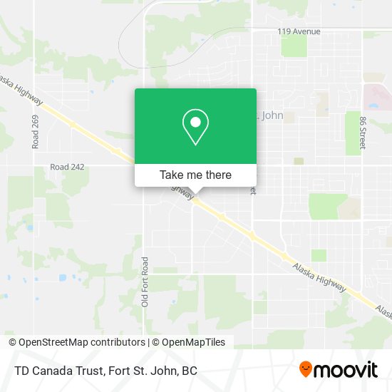 TD Canada Trust map