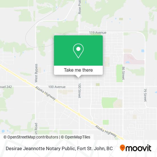 Desirae Jeannotte Notary Public map