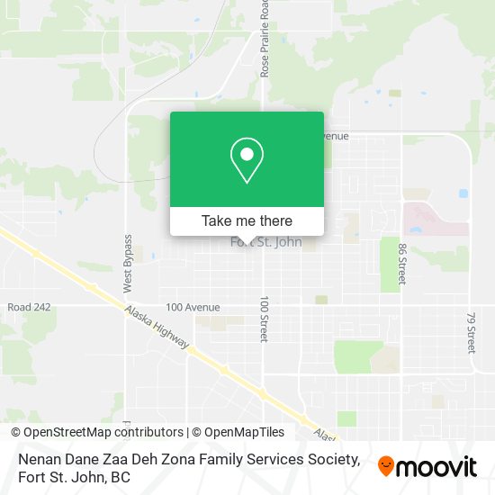 Nenan Dane Zaa Deh Zona Family Services Society map