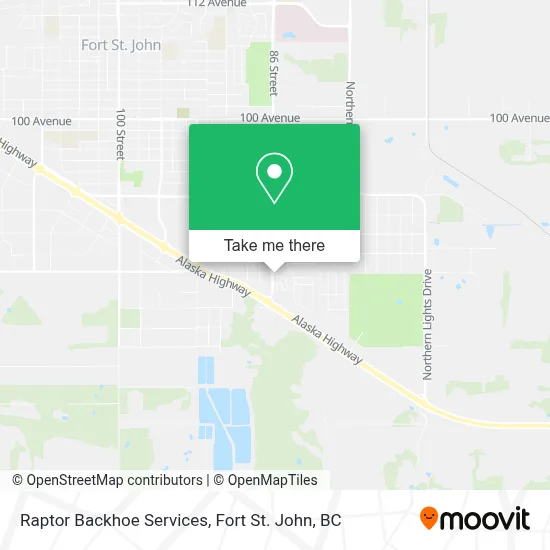 Raptor Backhoe Services map