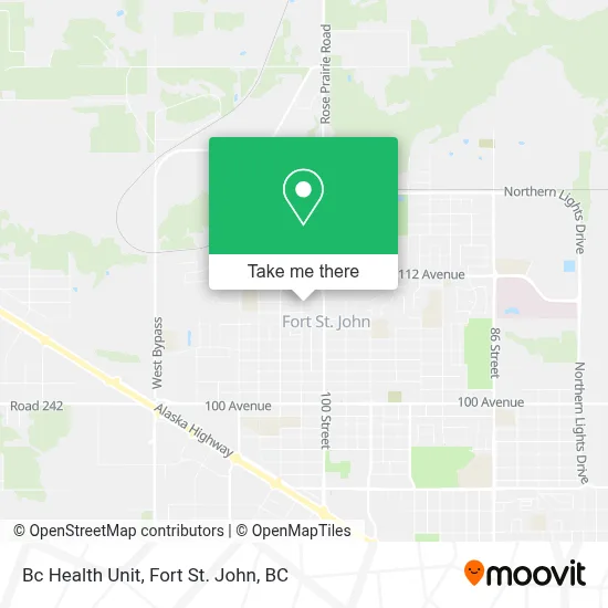Bc Health Unit map