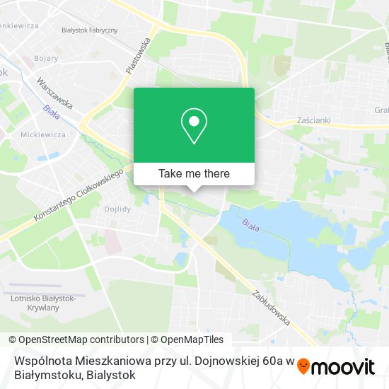 Wspólnota Mieszkaniowa przy ul. Dojnowskiej 60a w Białymstoku map