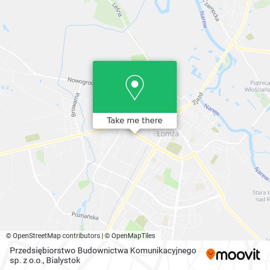 Карта Przedsiębiorstwo Budownictwa Komunikacyjnego sp. z o.o.