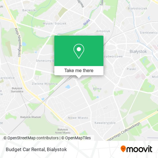 Карта Budget Car Rental