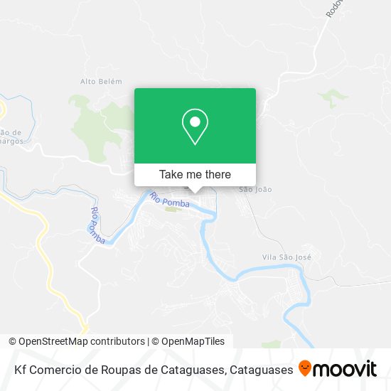 Mapa Kf Comercio de Roupas de Cataguases